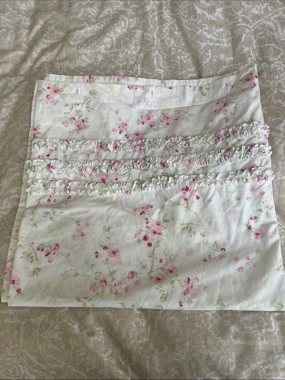 Simply Shabby Chic shower curtain Cherry Blossom RUFFLES French Country 72” x72”